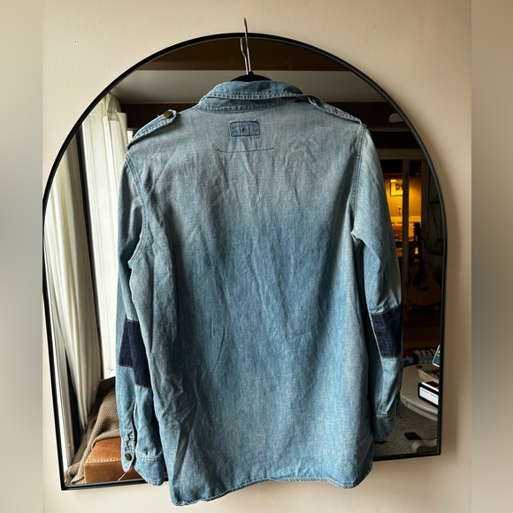 CURRENT ELLIOT | the perfect denim shirt | size medium - Picture 5 of 11